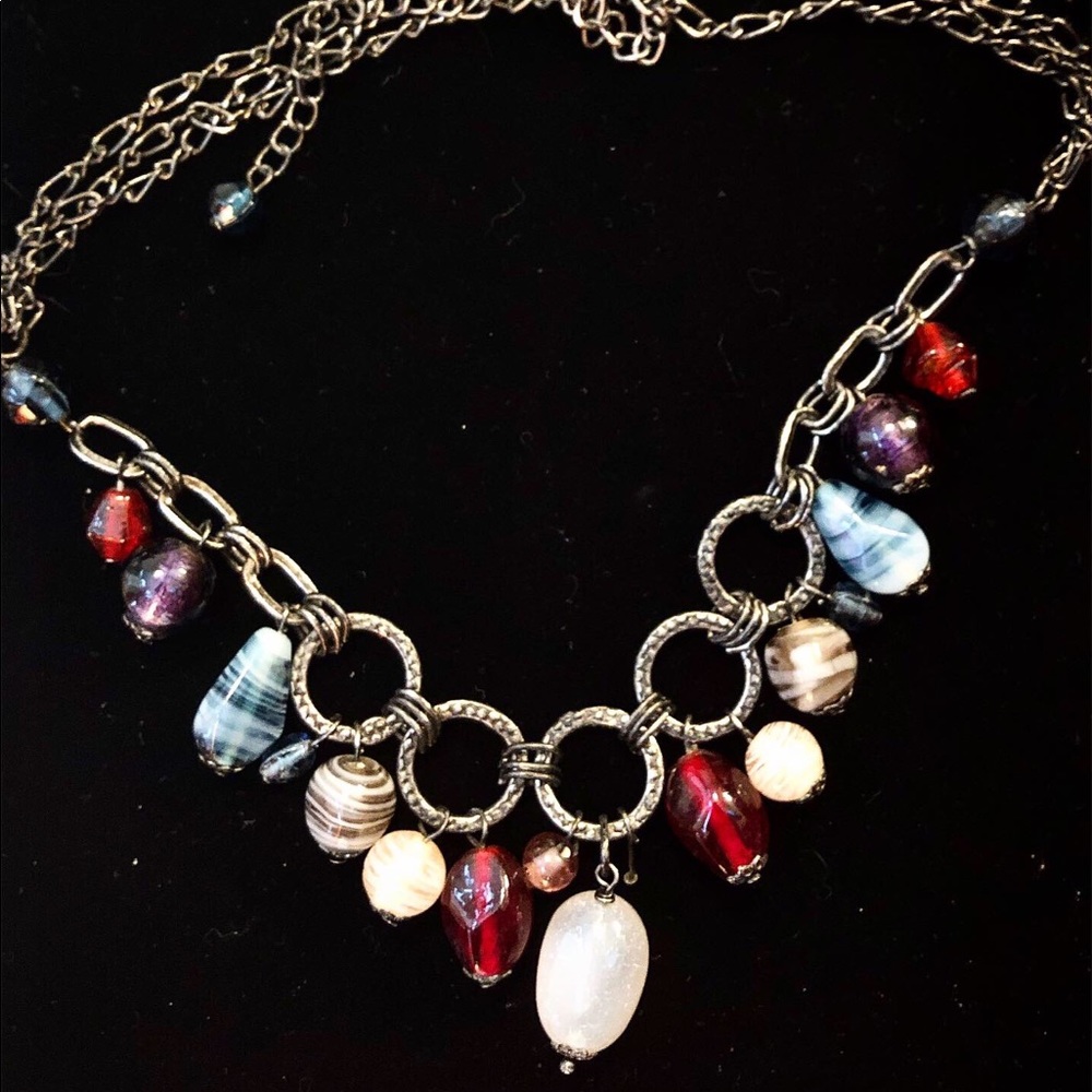 Beautiful Premier Necklace, Multi-Color Stones